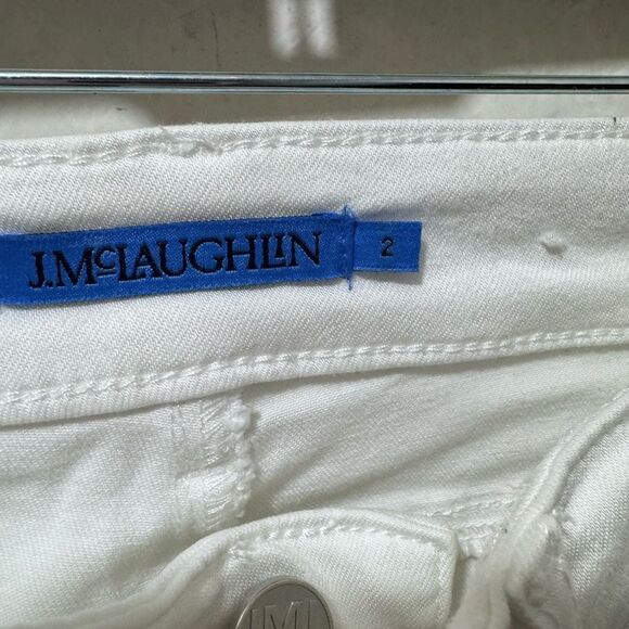 J. McLaughlin - Milburn Kick Flare Jeans - White size 2 - Picture 6 of 9